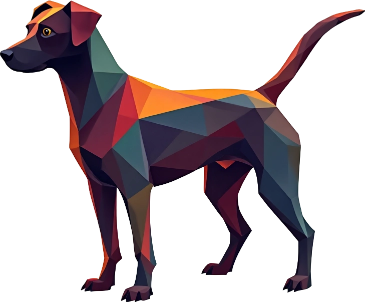 Geometric Dog Illustration